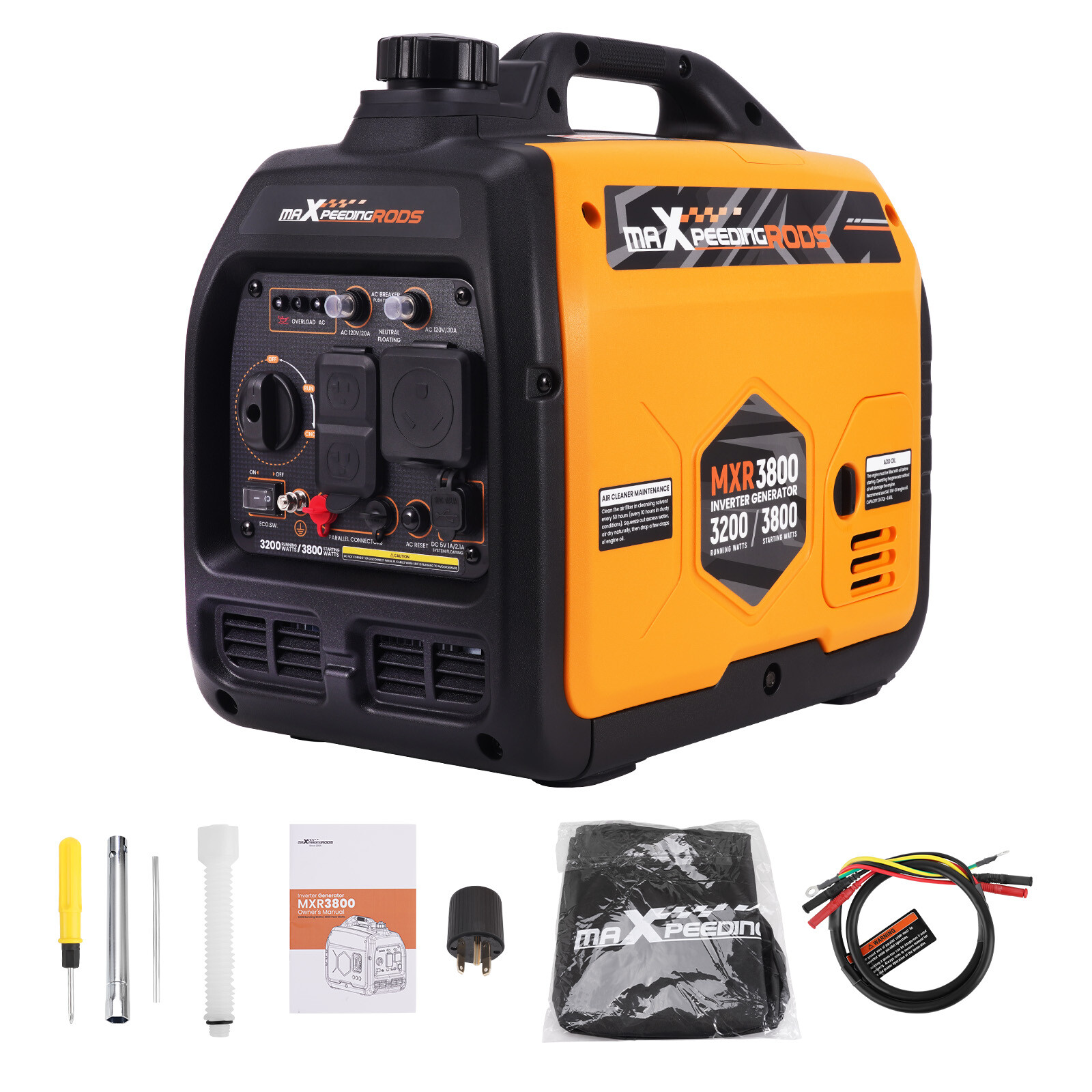 Portable 3800 watts Gasoline Inverter Generator Super Quiet 21kg For Outdoor