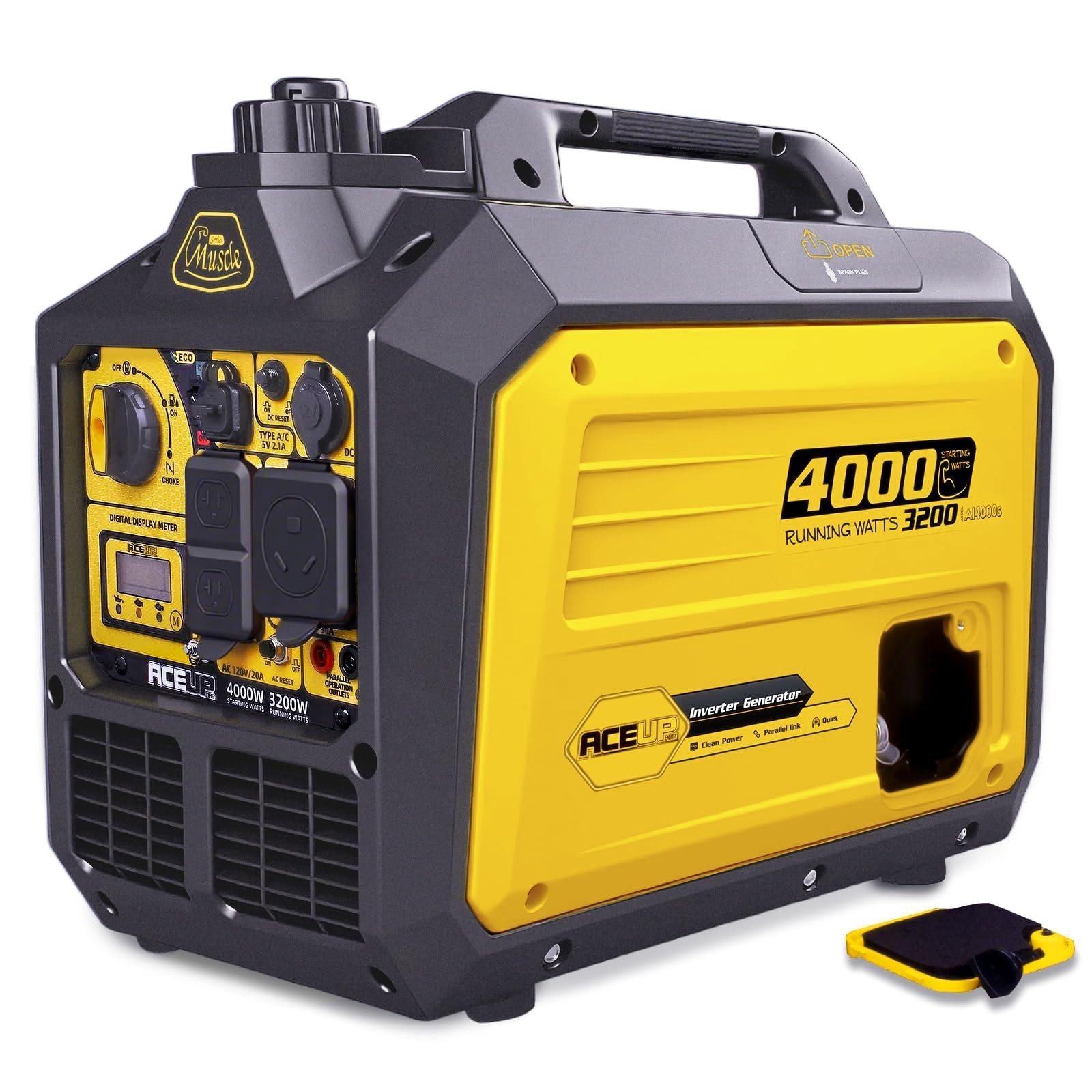 4000 Watt Gas Inverter Generator Portable Quiet EPA RV-Ready Emergency Hurricane