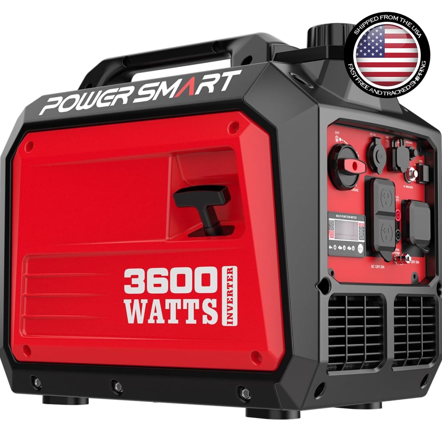Inverter Generator 3600W Portable Gas RV Camping Quiet 30A Home Use