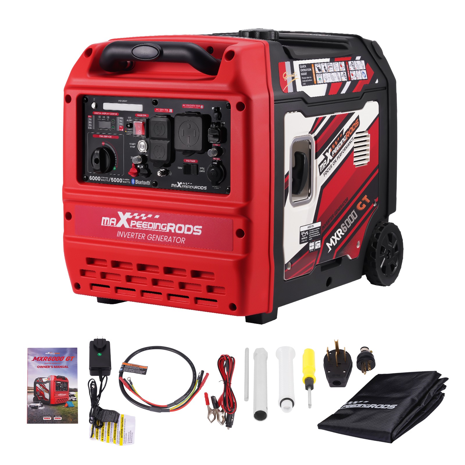 inverter Generator 6KW with ECO Mode 120V/240V App Remote Control Electric Start