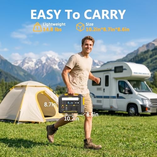 Portable Power Station 600W, 299Wh Solar Generator LiFePO4 Battery Jump 600X