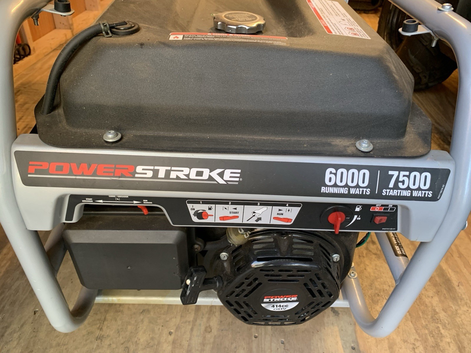 Power Stroke 6000/7500 Portable Gasoline Generator 7500W 120V/240V Metal