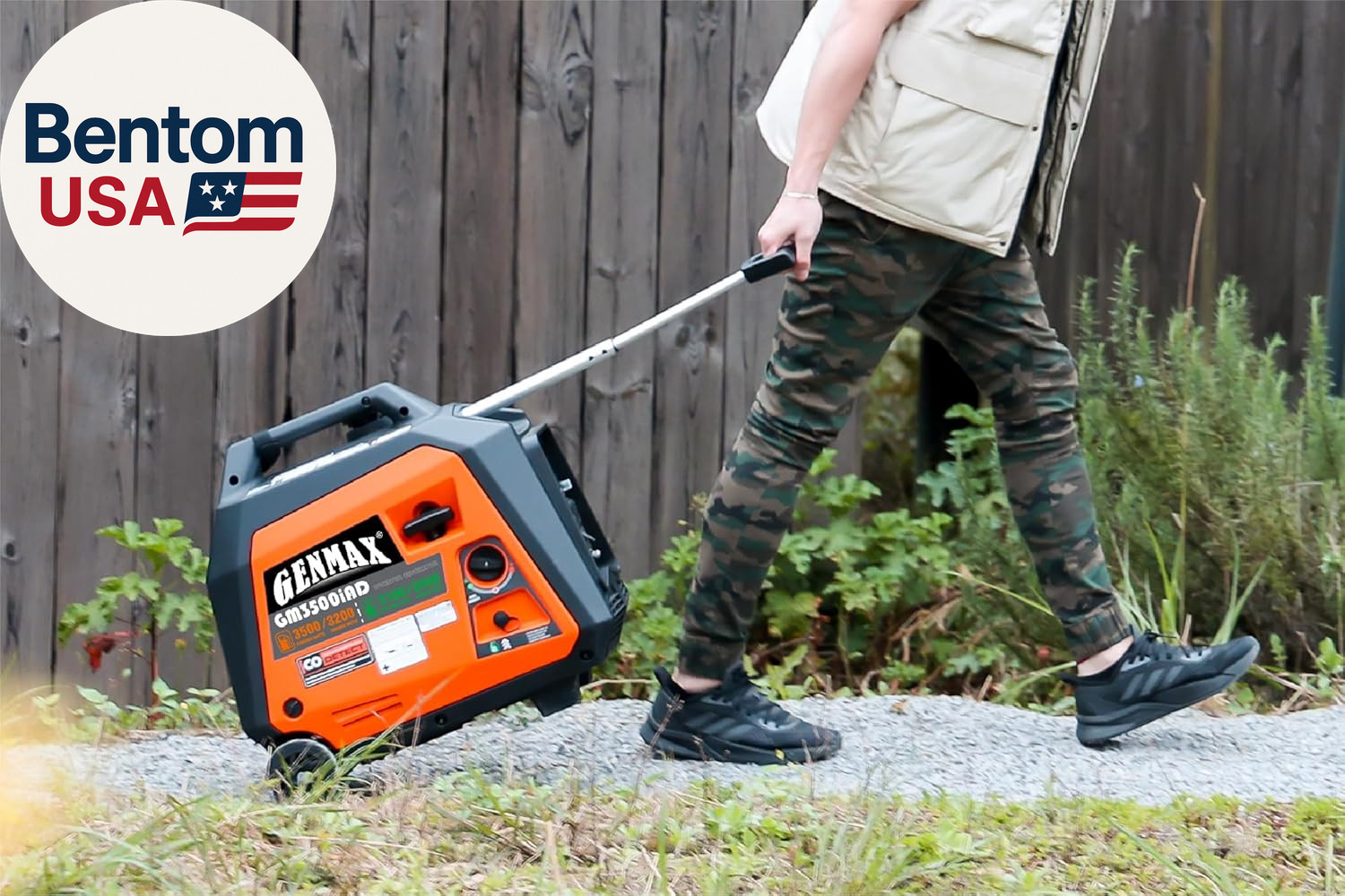 Portable Generator, 3500W Super Quiet Gas or Propane Powered Engine with Paralle