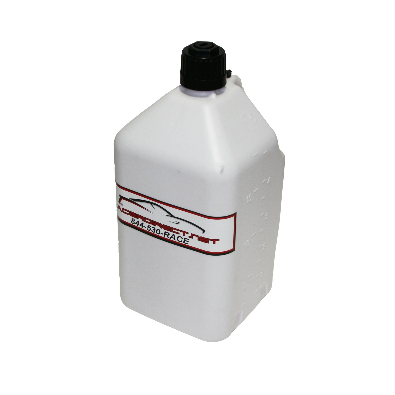 SURVIVAL WATER FUEL STORAGE 5 GALLON UTILITY FUEL DUMP JUG WITH FILL HOSE WHITE