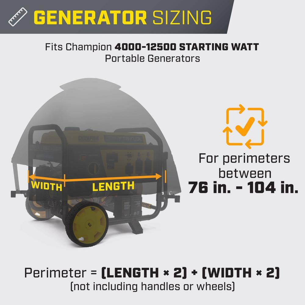 Storm Shield Severe Weather Portable Generator Cover by Gentent for 4000 to 12,5