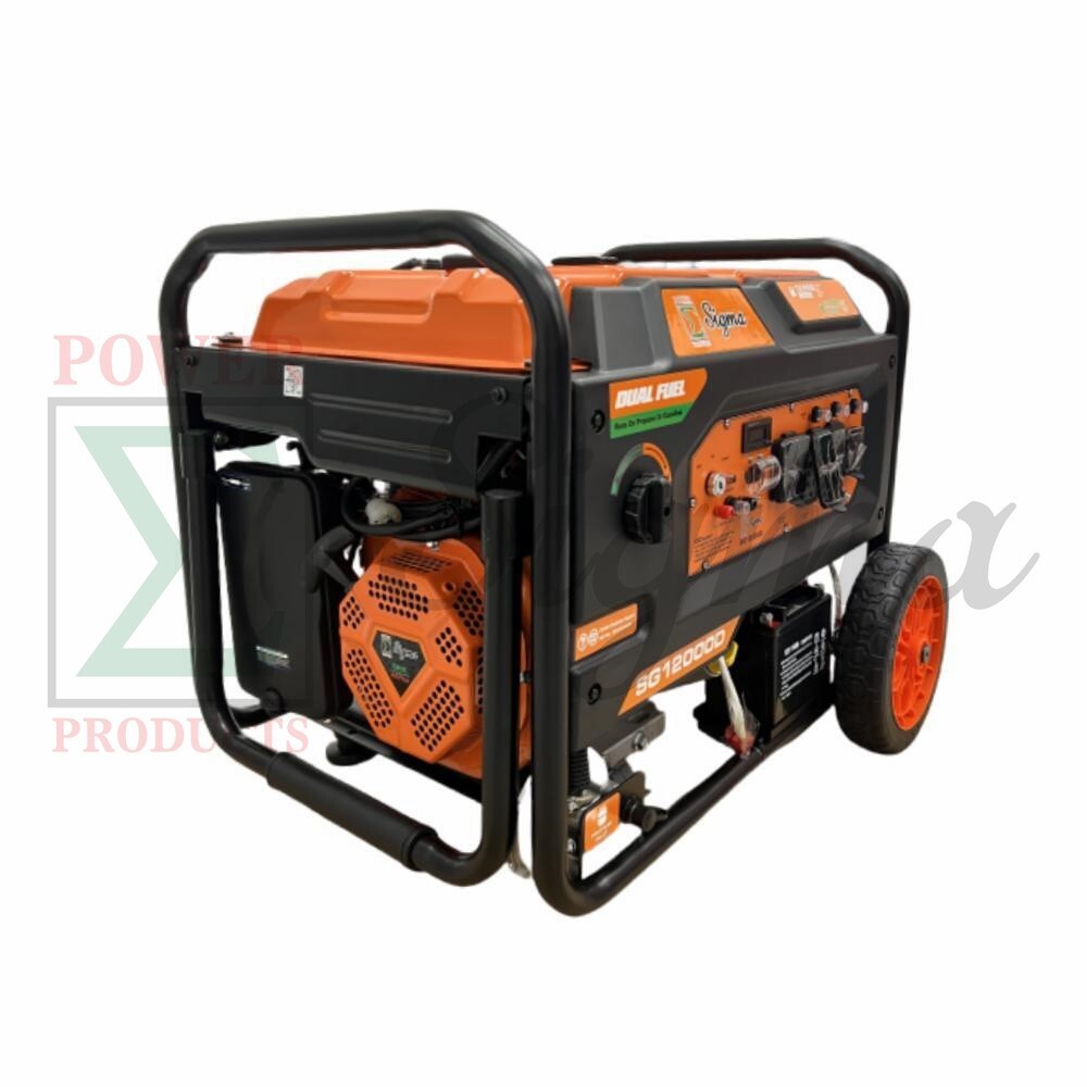 Sigma 12000 Watts Dual Fuel Electric Start Gas Generator with CO Alert