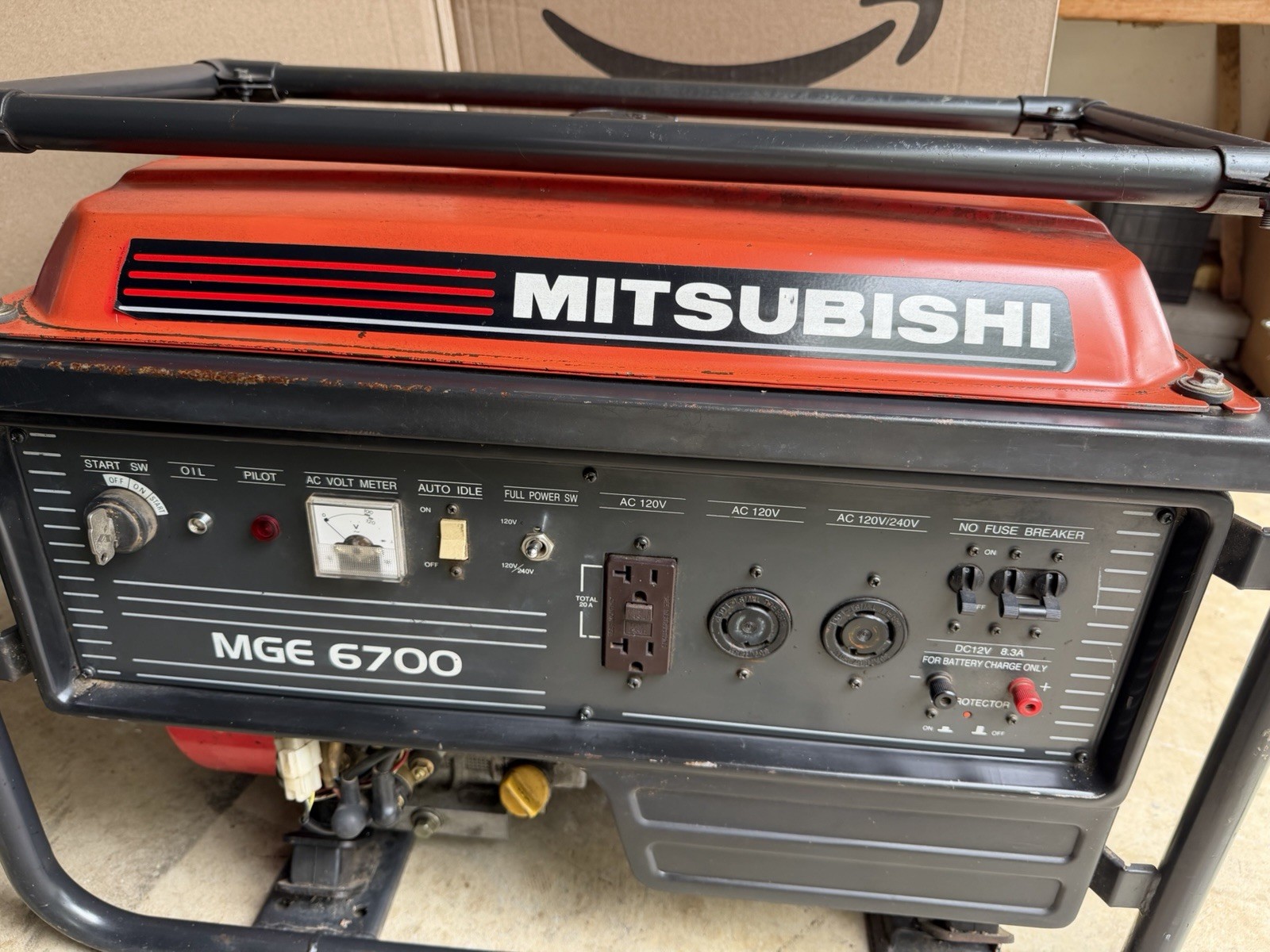 Mitsubishi MGE 6700 generator Oil Sensor Auto Idle AC 120V/240V Red Black