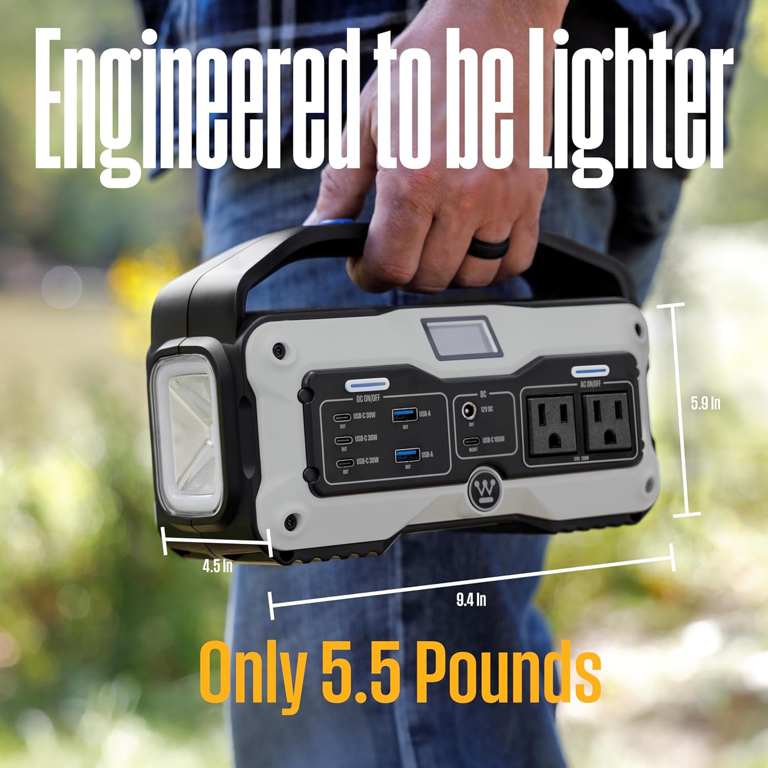 Igen400S 400 Watt, 183Wh Portable Power Station and Solar Generator with LED and