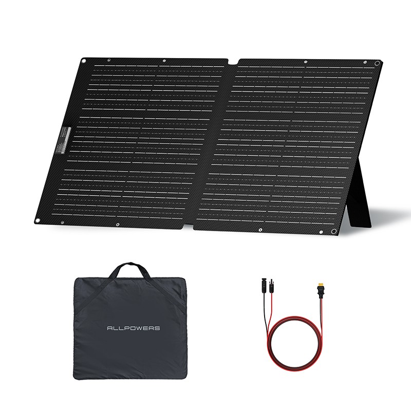 ALLPOWERS 2500W Portable Solar Generator Power Station 100W Foldable Solar Panel