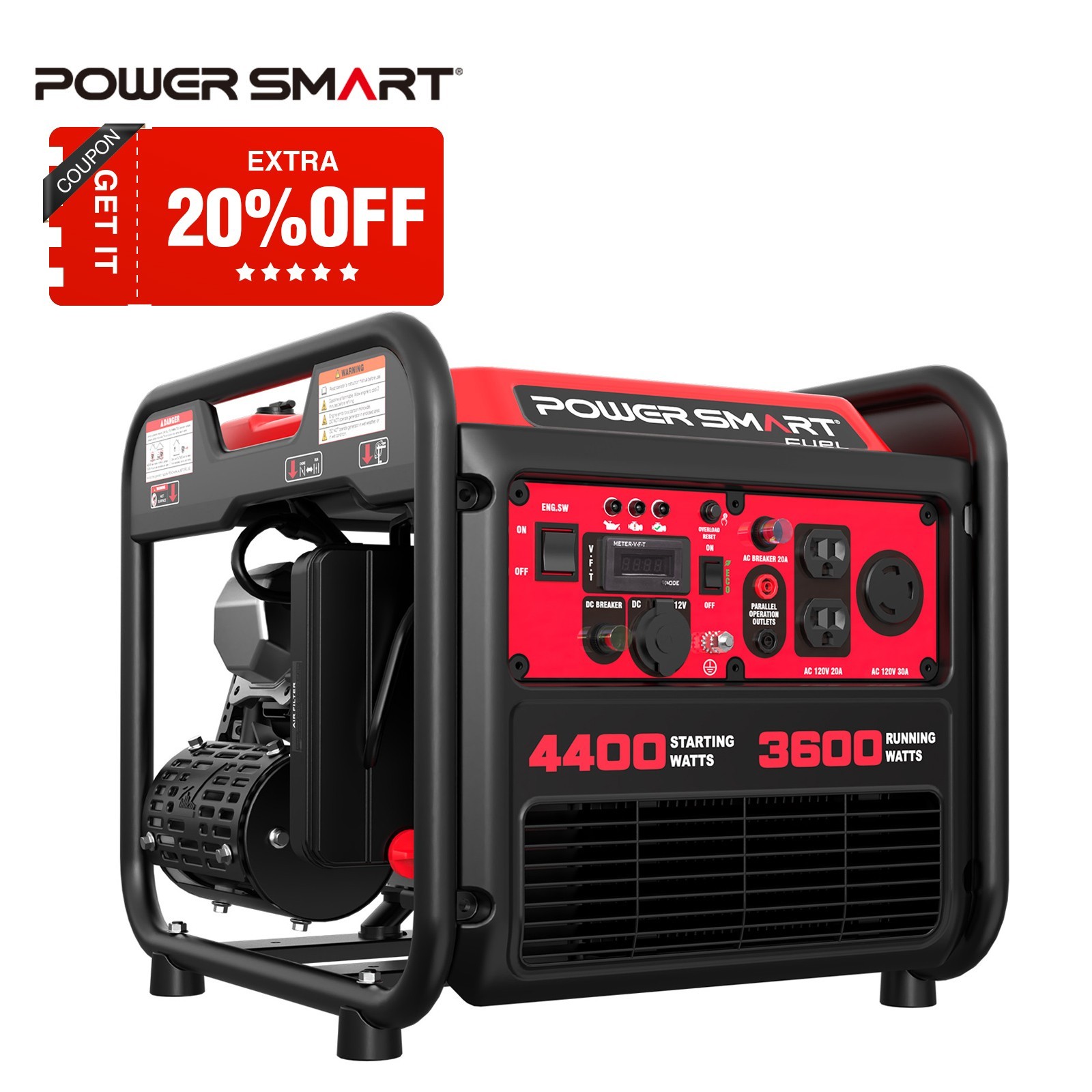 PowerSmart 4400W Generator for Camping, RV & Power Outage