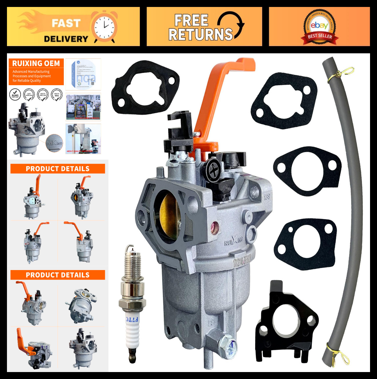Carburetor for Generac Portable Generators GP5500 GP6500 GP7500E 389cc 420cc