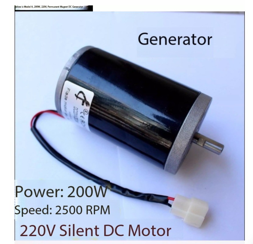 220V 550W High-Power Permanent Magnet DC Generator Wind Hydropower Human Power