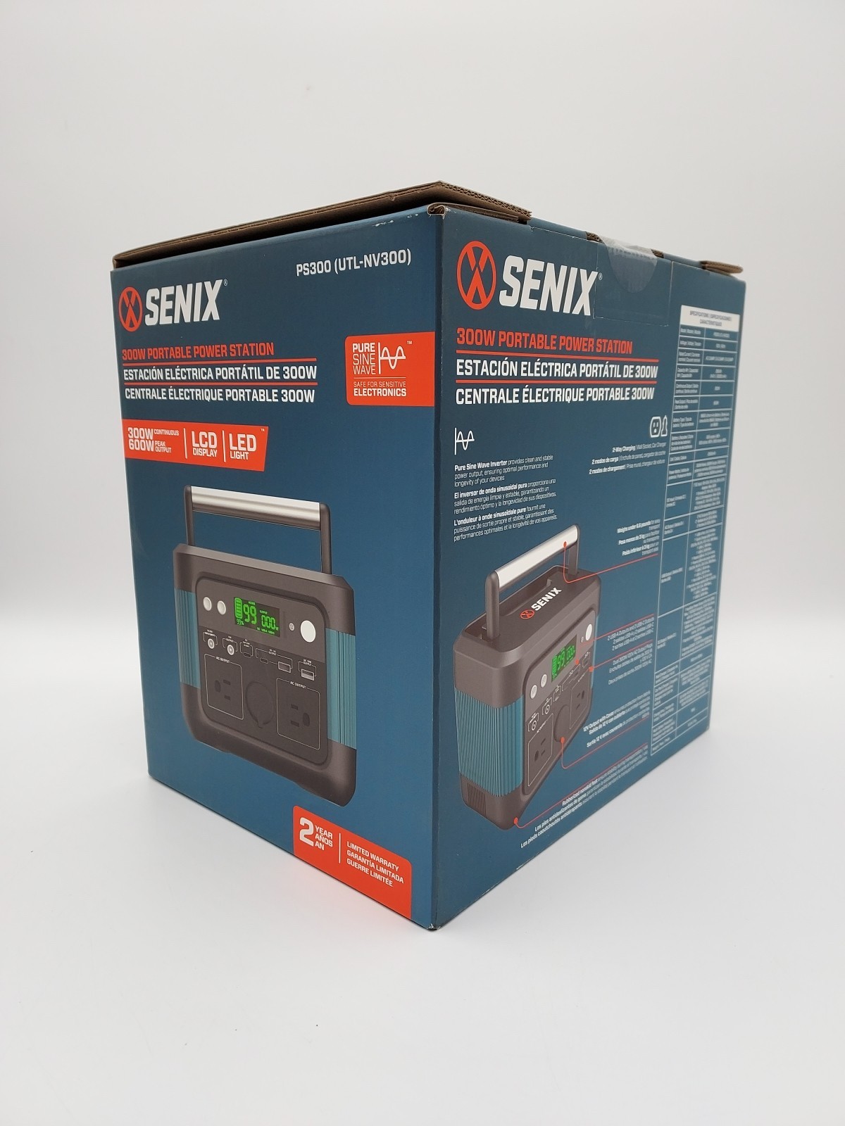 Senix 300W 600W Peak Portable Power Station Inverter Generator PS300 (I2-B3)
