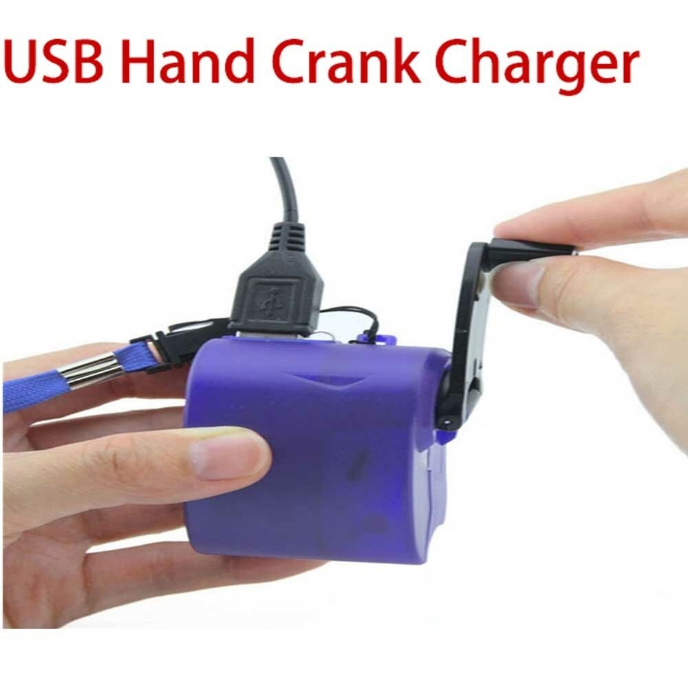 USB Hand Crank Power Phone Charger Manual Charging Dynamo Generat Emergency New