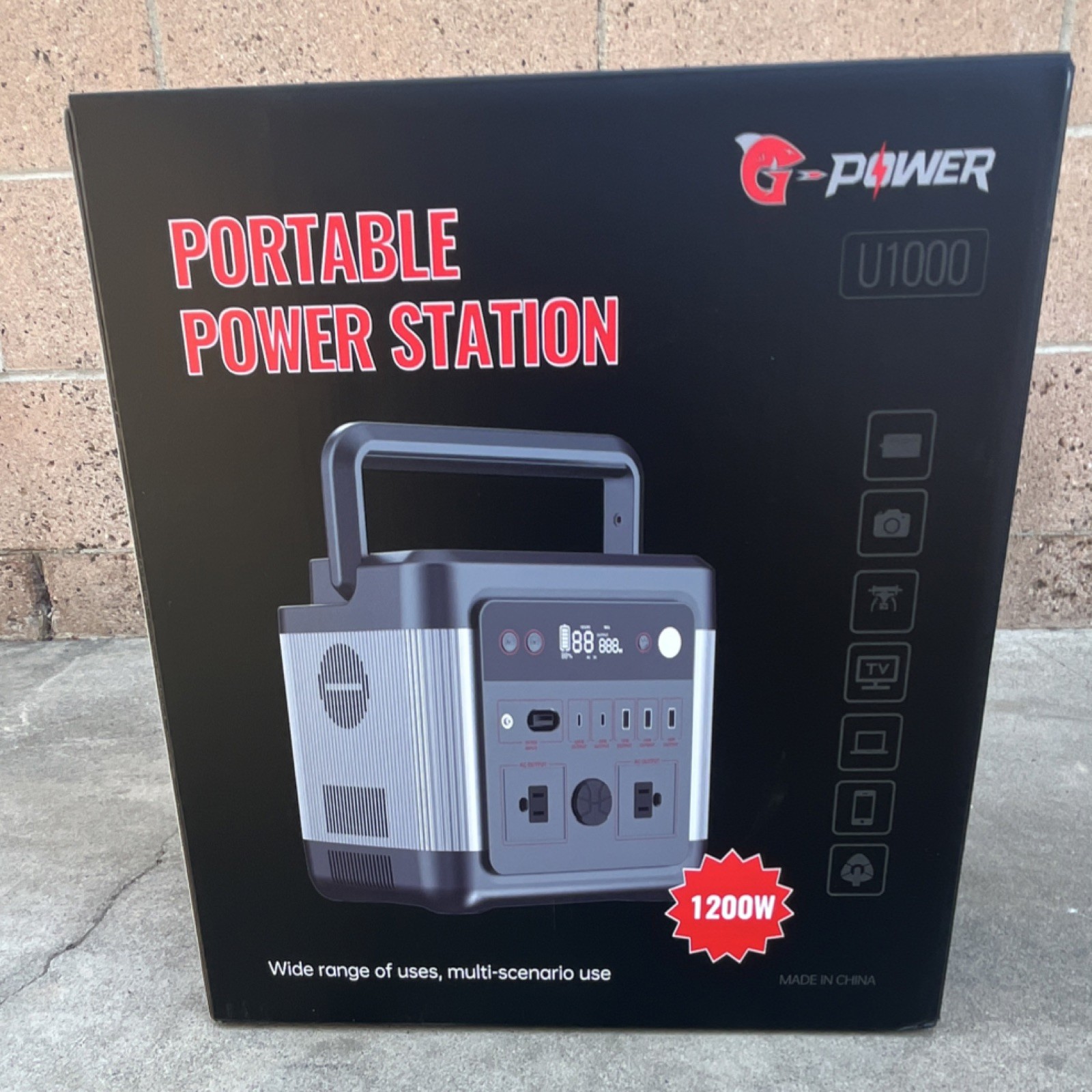 G-POWER U1000 Power Generator 1200W LCD LED USB AC Car Charger Home Backup