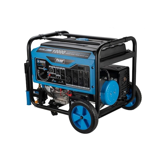 Pulsar 10,000-W Hybrid Portable Dual Fuel Gas Generator, Remote Start, CO Sensor