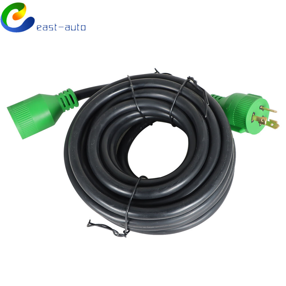 30 Amp 10-100 Ft 3 Prong Generator Extension Cord Power Cable 10 3 Adapter Plug
