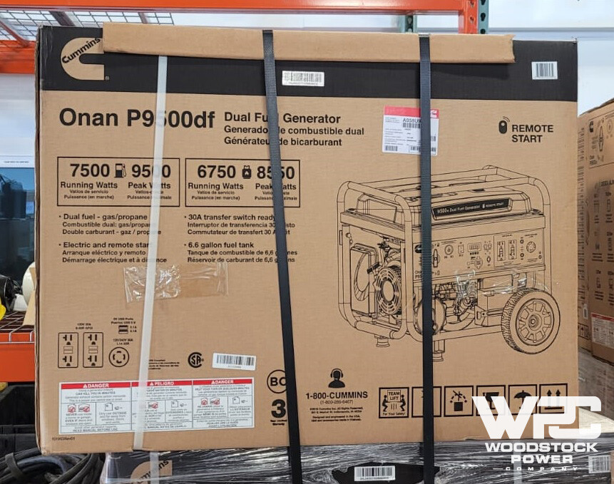 Cummins Onan P9500df Dual Fuel Portable Generator – Black