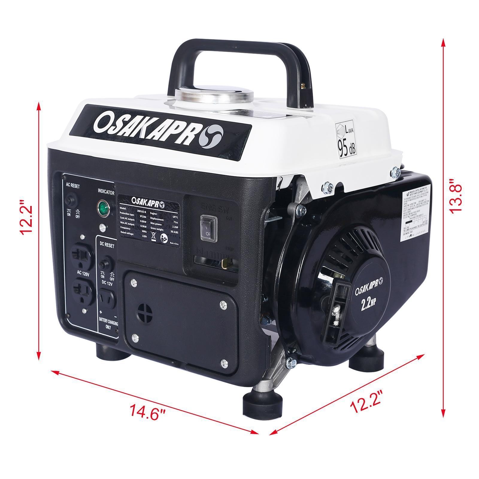 Compact Outdoor Generator with Handles, Reliable 71cc