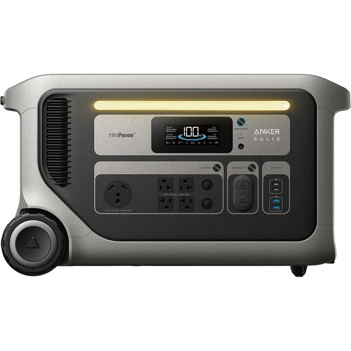 Anker SOLIX F3000 Black Long Lasting Portable Power Station with Transfer Switch