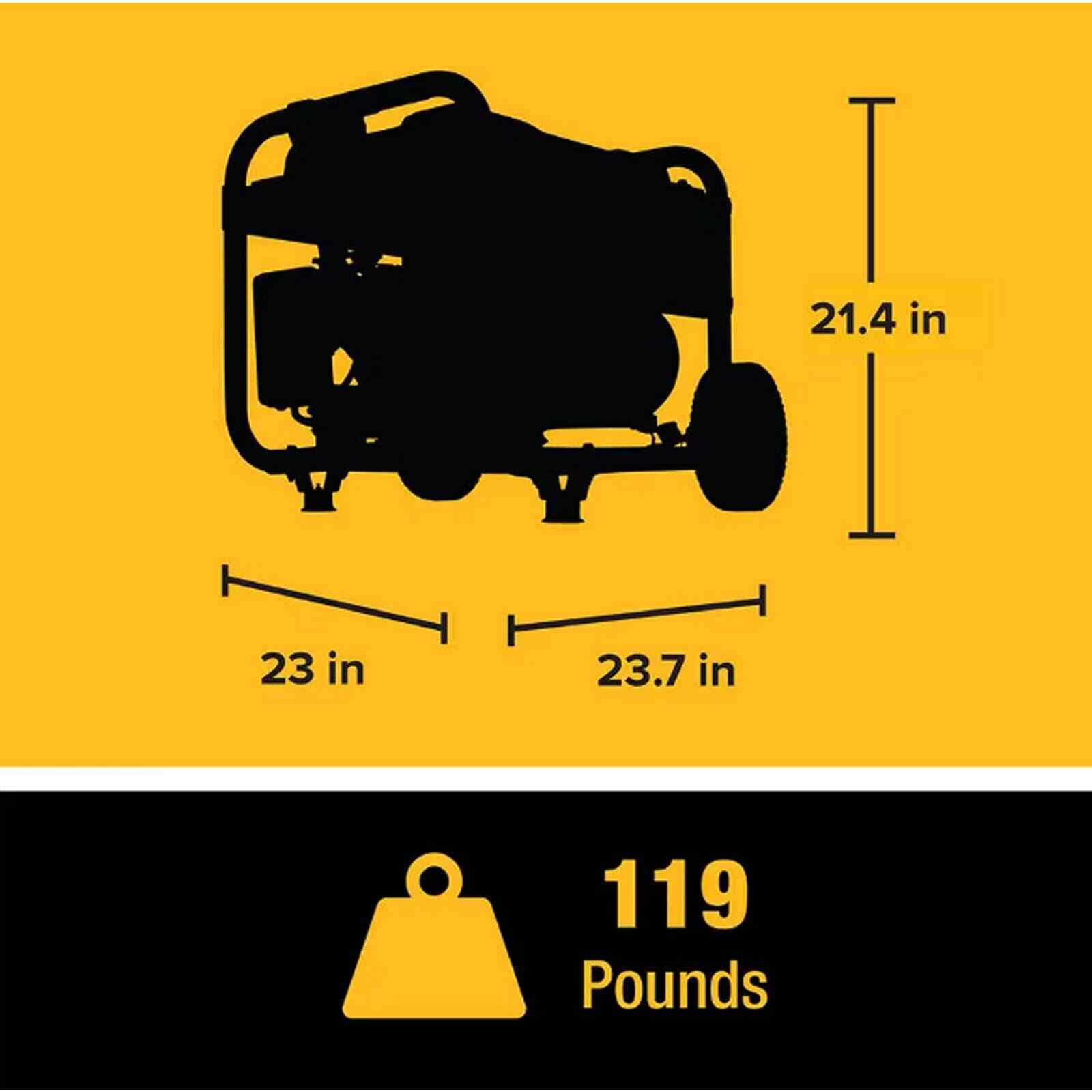 DEWALT 4000-Watt Manual Start Gas-Powered Portable Generator, DXGNR4000