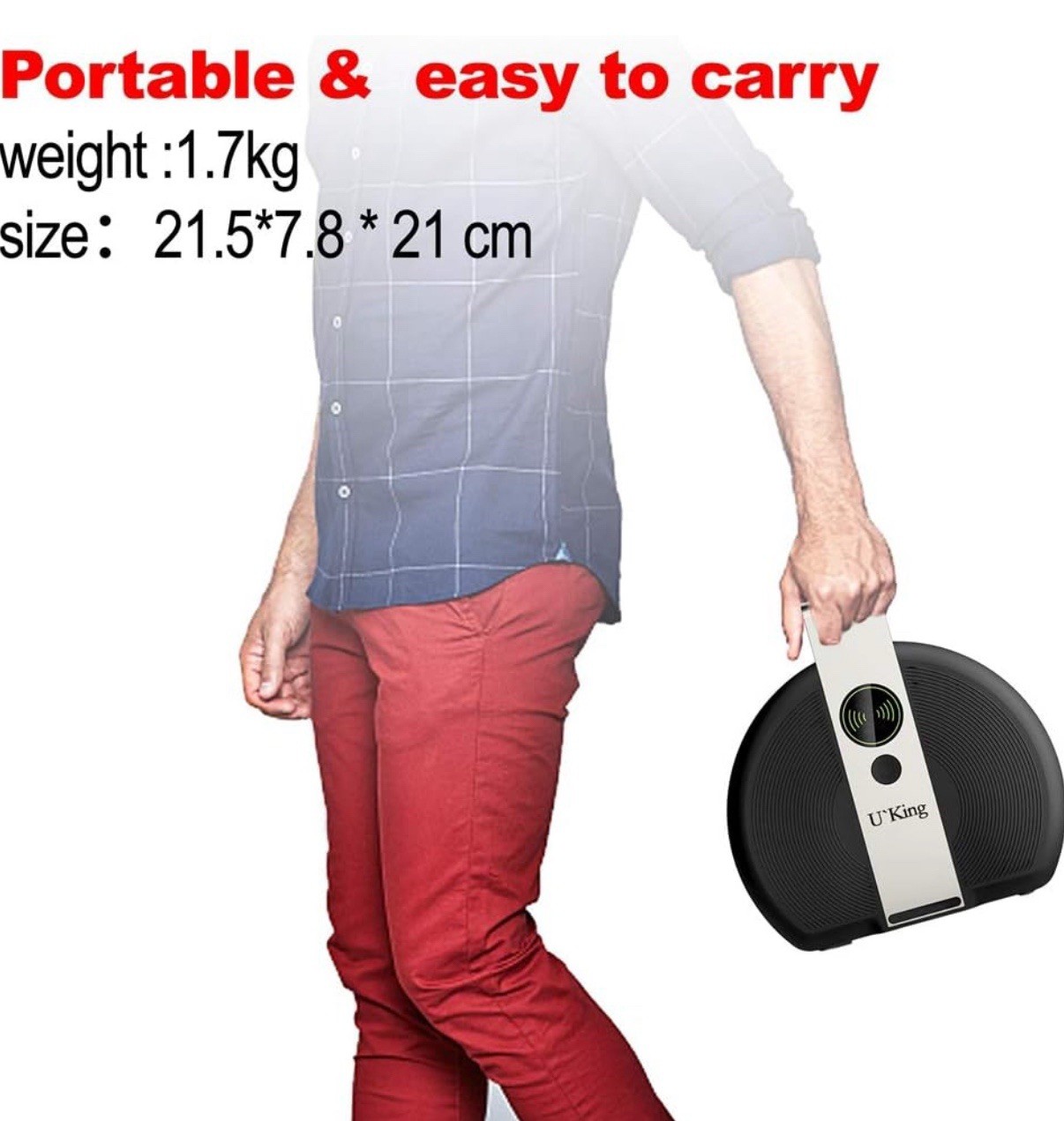 Portable Power Station 100W/4200mAH with LED 7 Ports ( Orange Colored Handle)