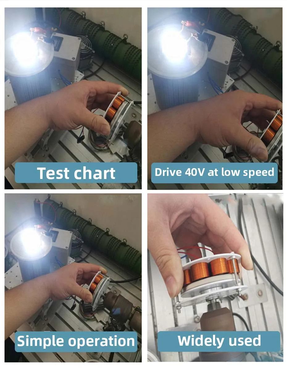 Mini Disc Iron Core Generator 50W 24V Strong Magnetic Multi-pole Three-Phase