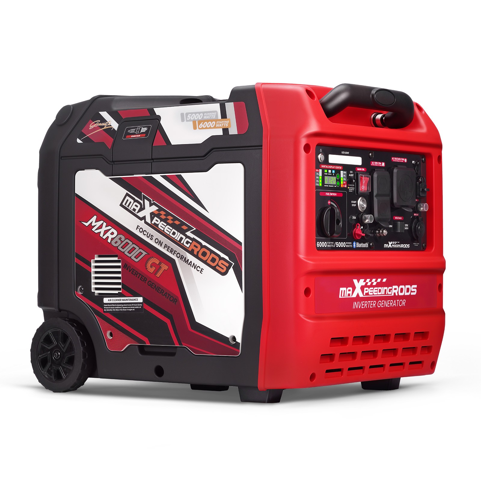120V/240V 5KW/6KW Gasoline Inverter Generator for Jobsite APP/Electric Start