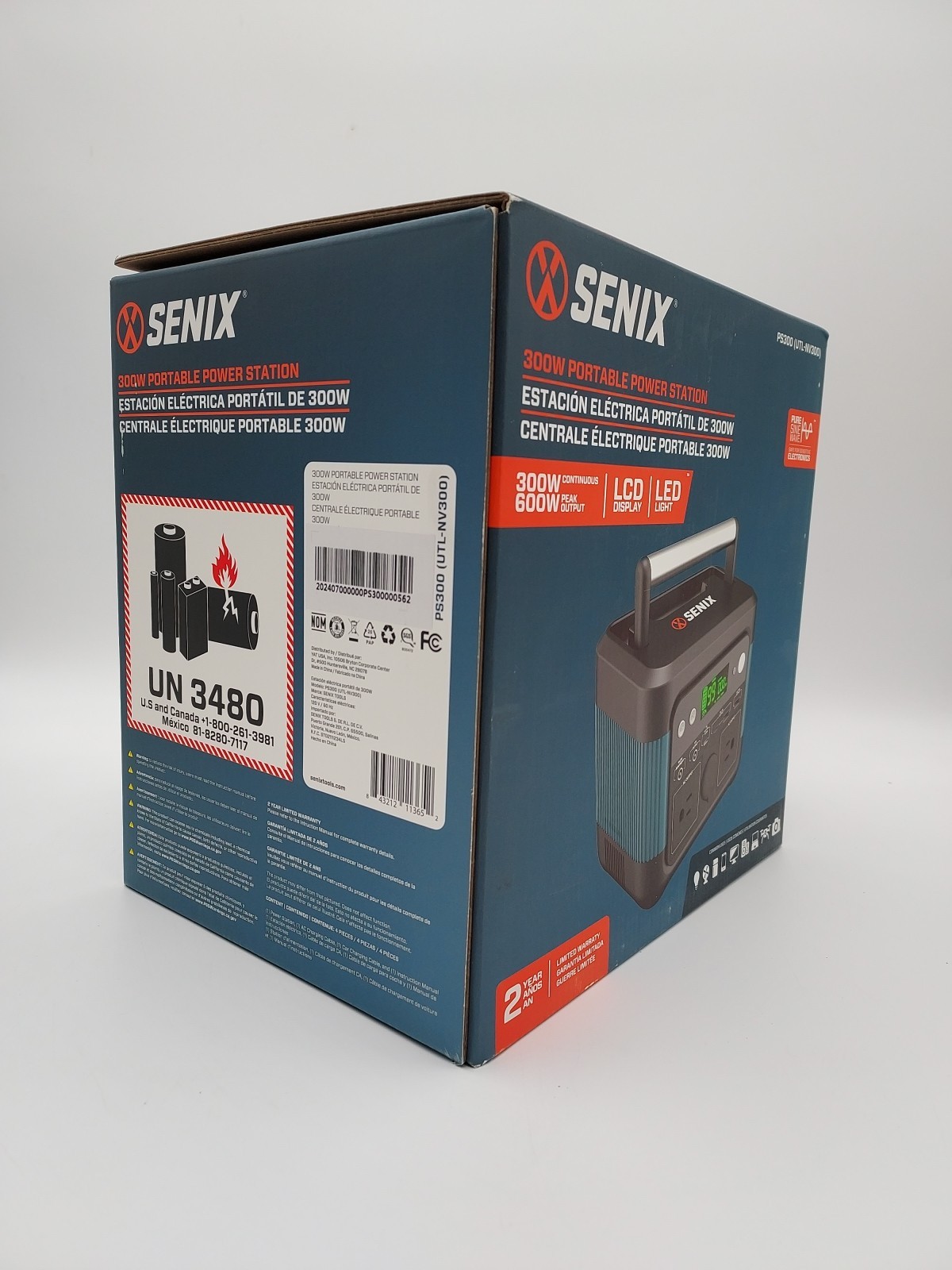 Senix 300W 600W Peak Portable Power Station Inverter Generator PS300 (I2-B3)