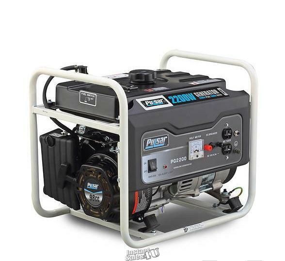 Pulsar 2200-Watt Portable Grey Gas Generator 18″Lx14″Dx17″H 4-Stroke OHV Engine