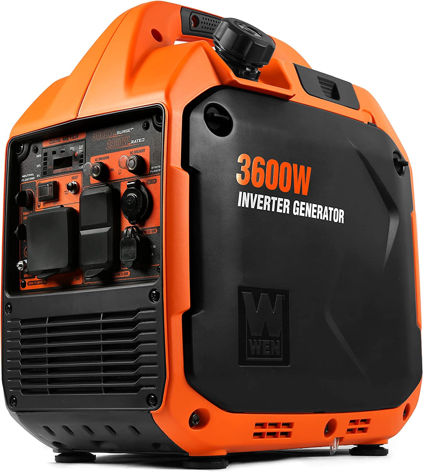 WEN 3,600-W Quiet Portable RV Ready Gas Powered Inverter Generator, Ultralight
