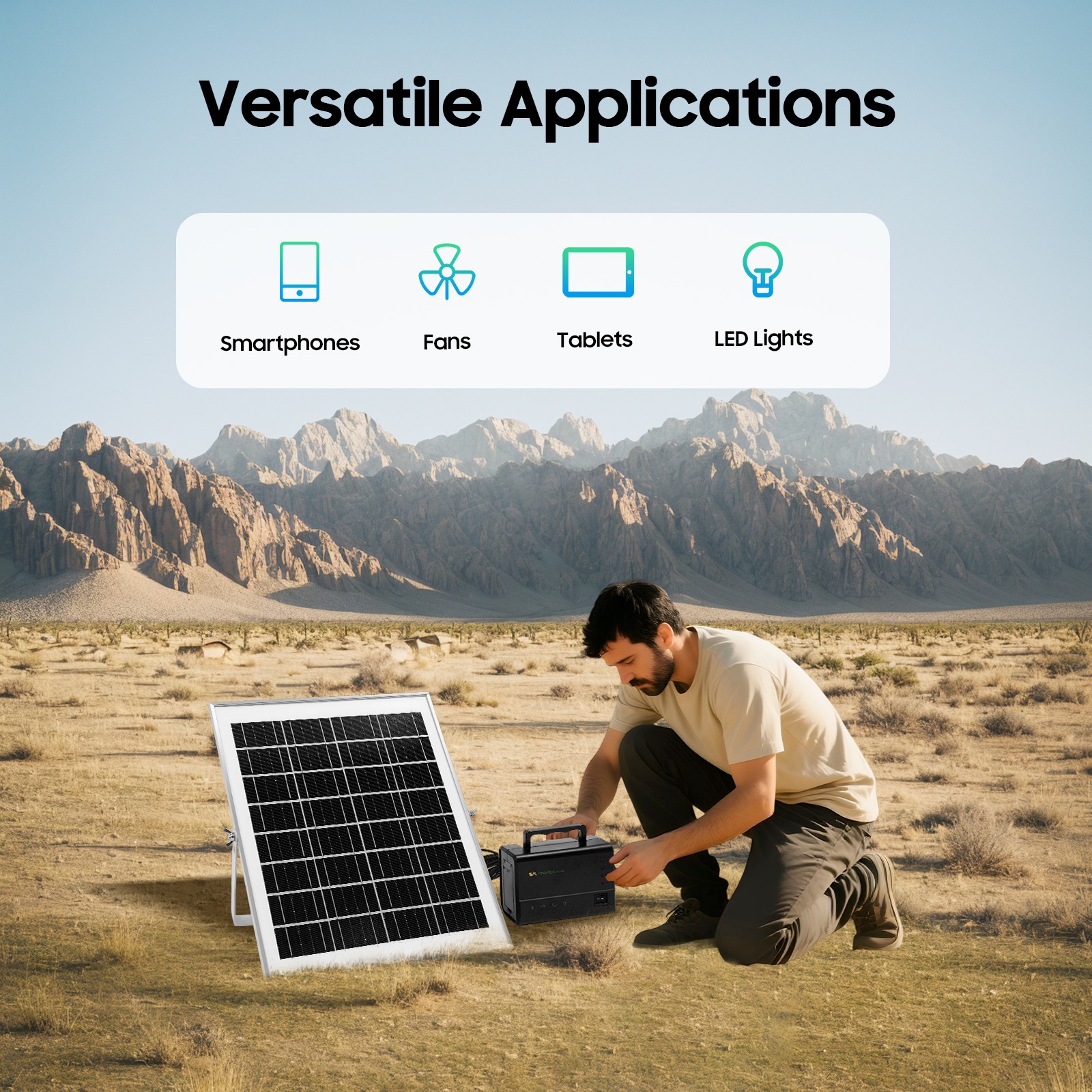 Solar Inverter, Power Generator, Solar Generator with Bulbs & Solar Panel SALE