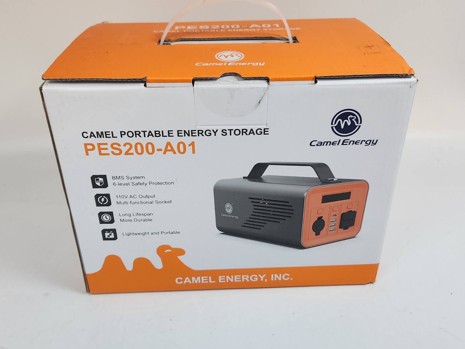 Portable Power Station 230Wh 200W – Multiple Outlets 110VAC 60Hz – USB-A 5V=6A