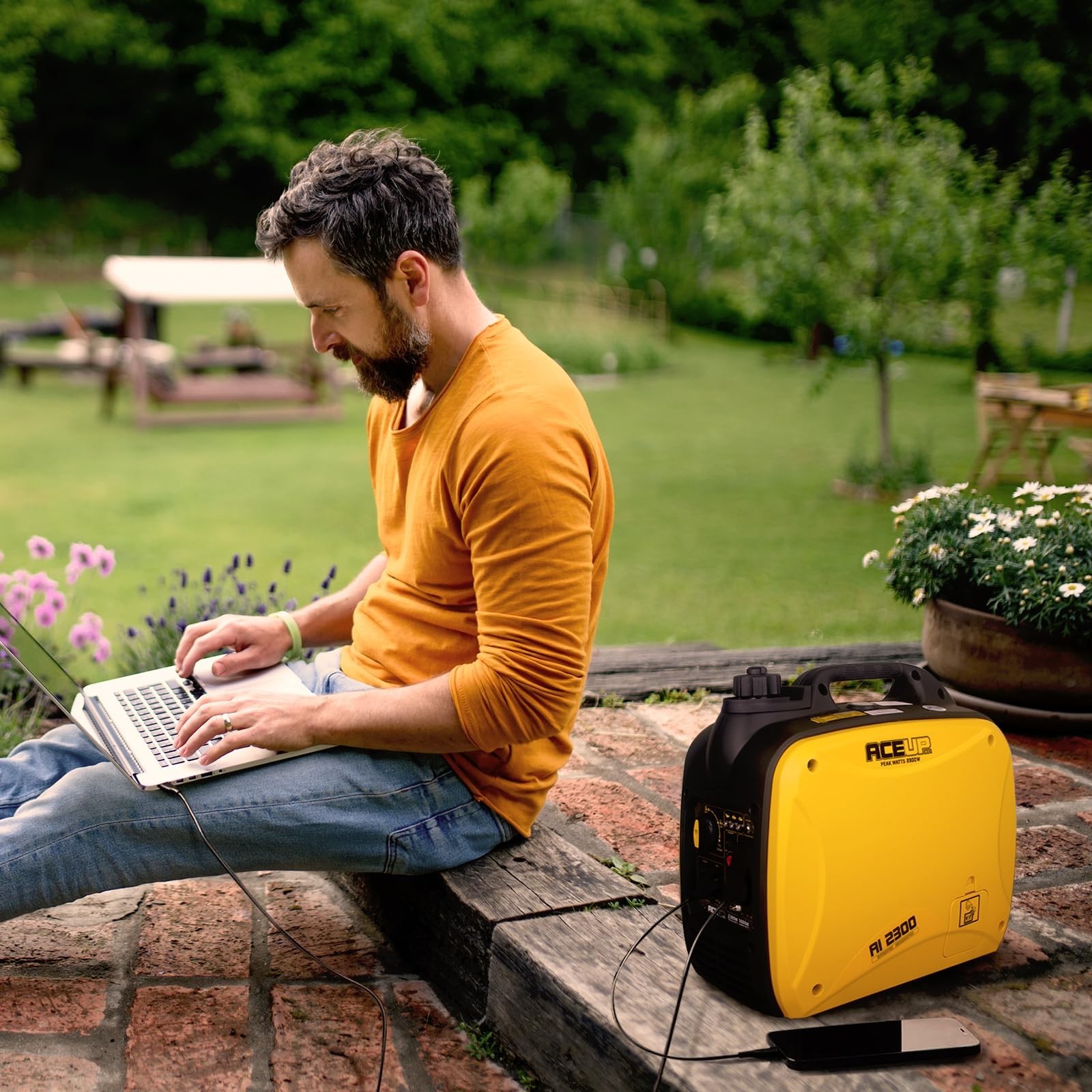Aceup Energy 2300W Quiet Portable Inverter Generator, EPA, RV Ready, Lightweight