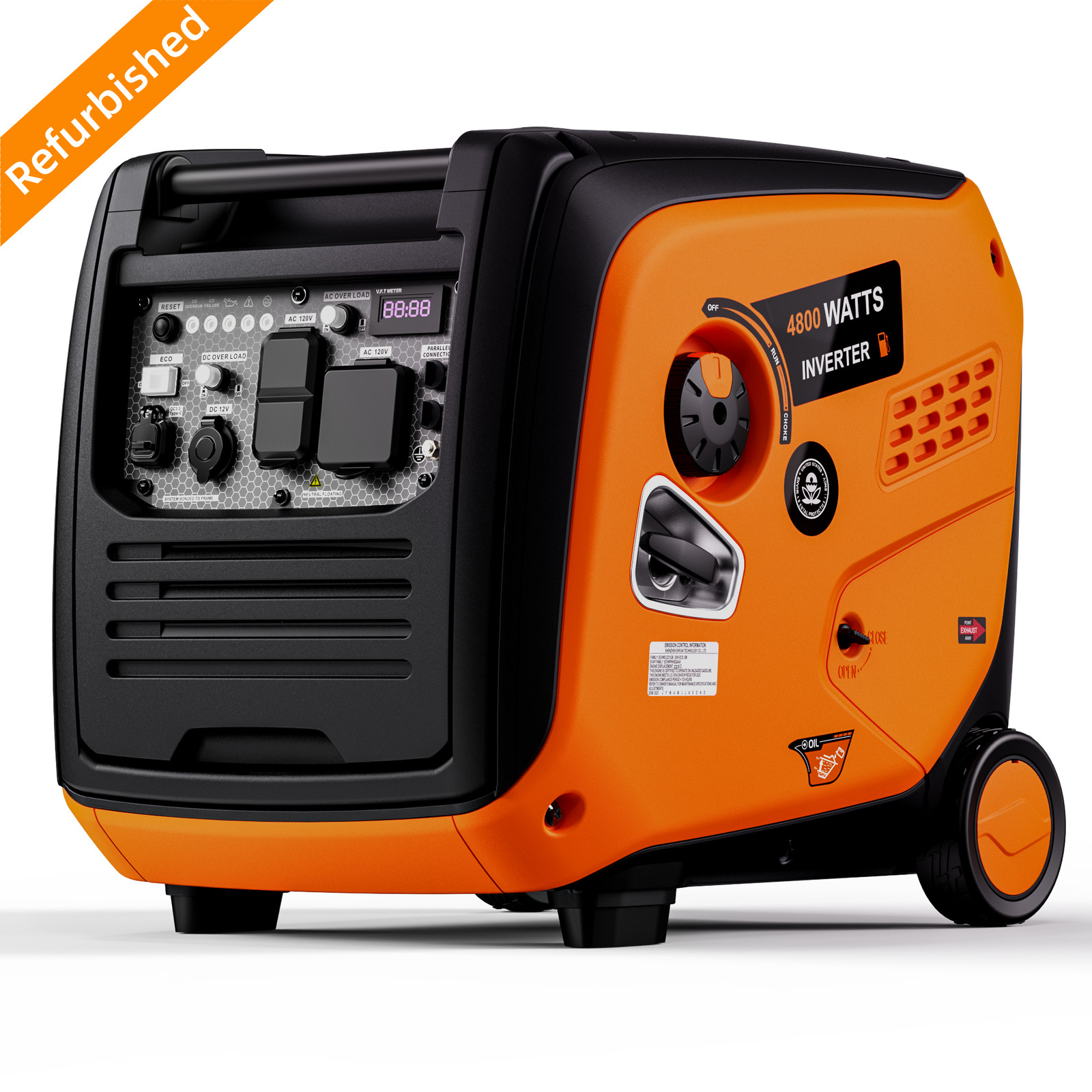 Efurden 4800W Gas Inverter Generator Quiet Portable RV Ready 223CC Outdoor Power