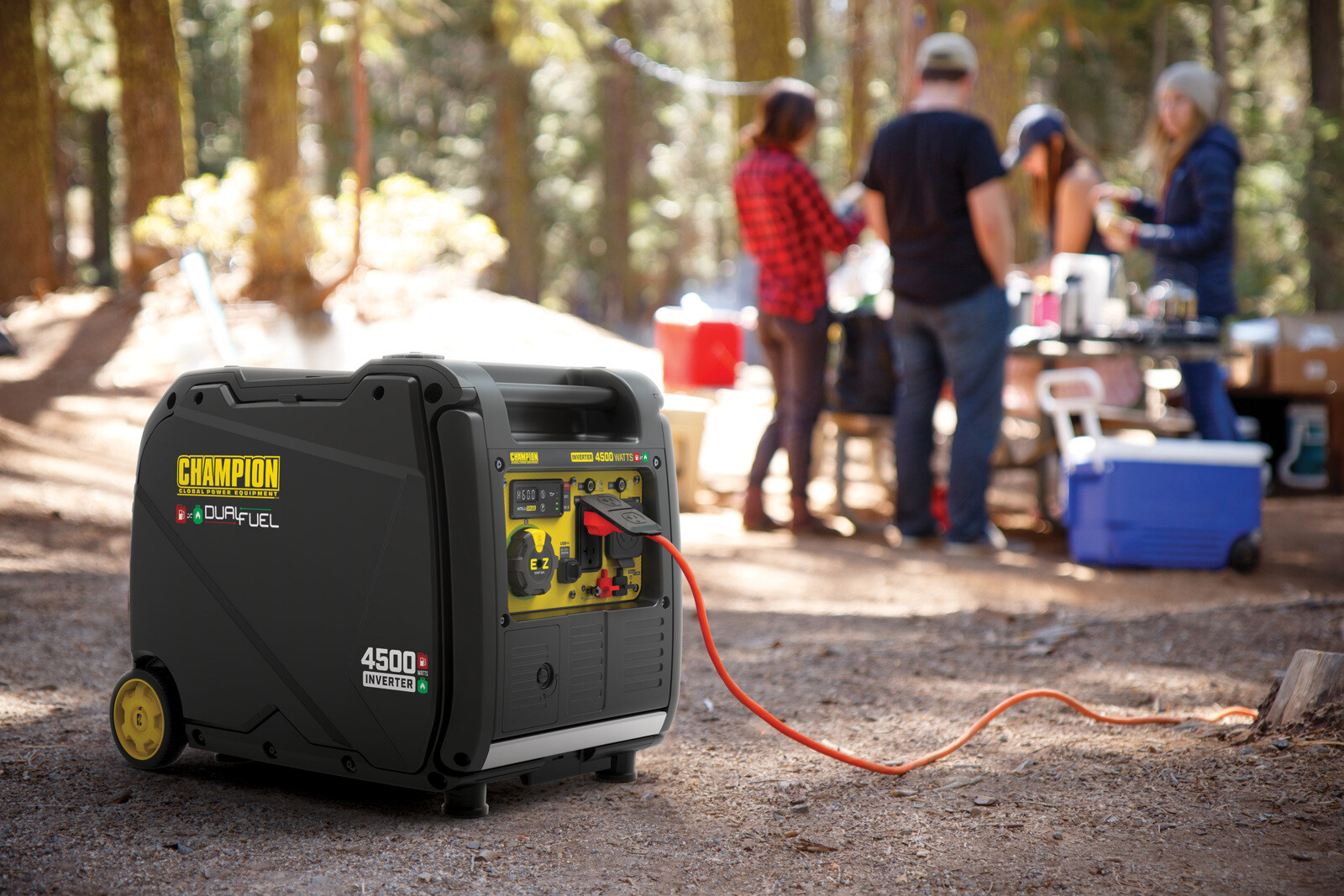 Champion 4,500-W Portable Hybrid Dual Fuel Inverter Generator w/ Electric Start
