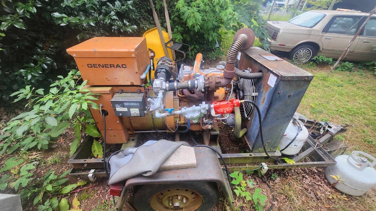 Generac 30KW 3phase generator On Trailer 230/120v