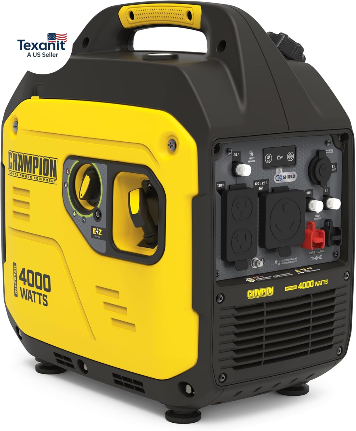 4000-Watt RV Ready Portable Inverter Generator with Quiet Technology and 3 Year
