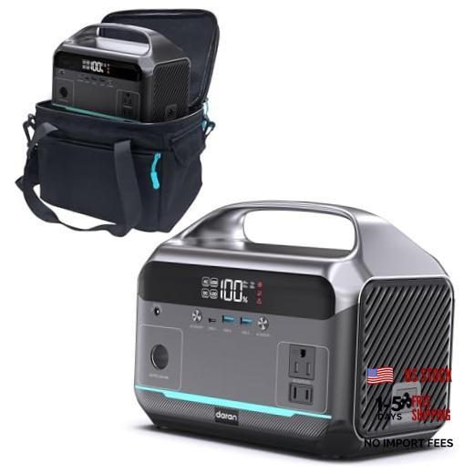 Portable Power Station, 288Wh LiFePO4 Battery, 350W (600W Peak) Dark Grey