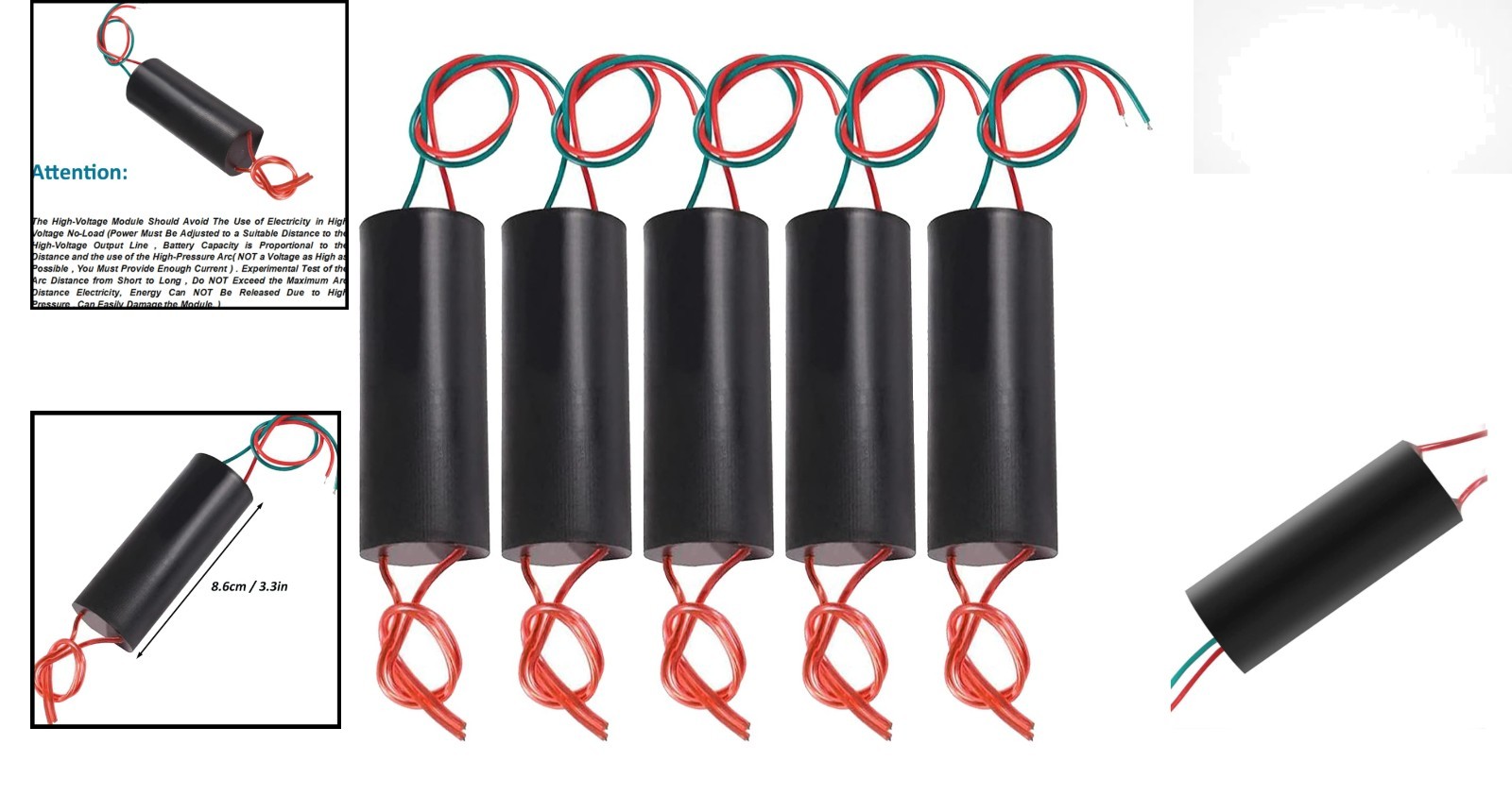 Battery Powered 5pcs High Voltage Transformer Modules – Ideal for Science Use