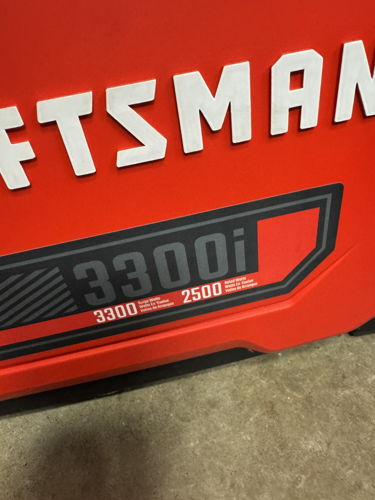Craftsman 3300W Gasoline Powered Portable Inverter Generator