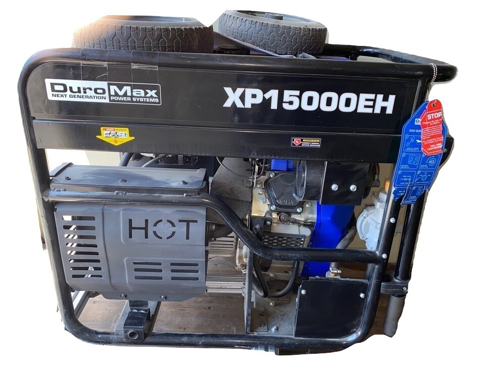 DuroMax 15,000-W Portable Hybrid Dual Fuel Powered Generator with Electric Start