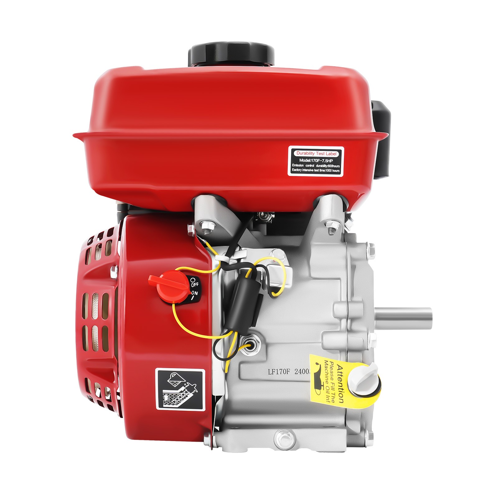 212cc 7.5HP 4-Stroke Pull Start Horizontal Gas Engine Motor For Go Kart Minibike
