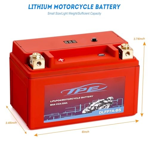 YTX7A-BS 12V Lithium Motorcycle Battery – LiFePO4 Engine Start Battery with