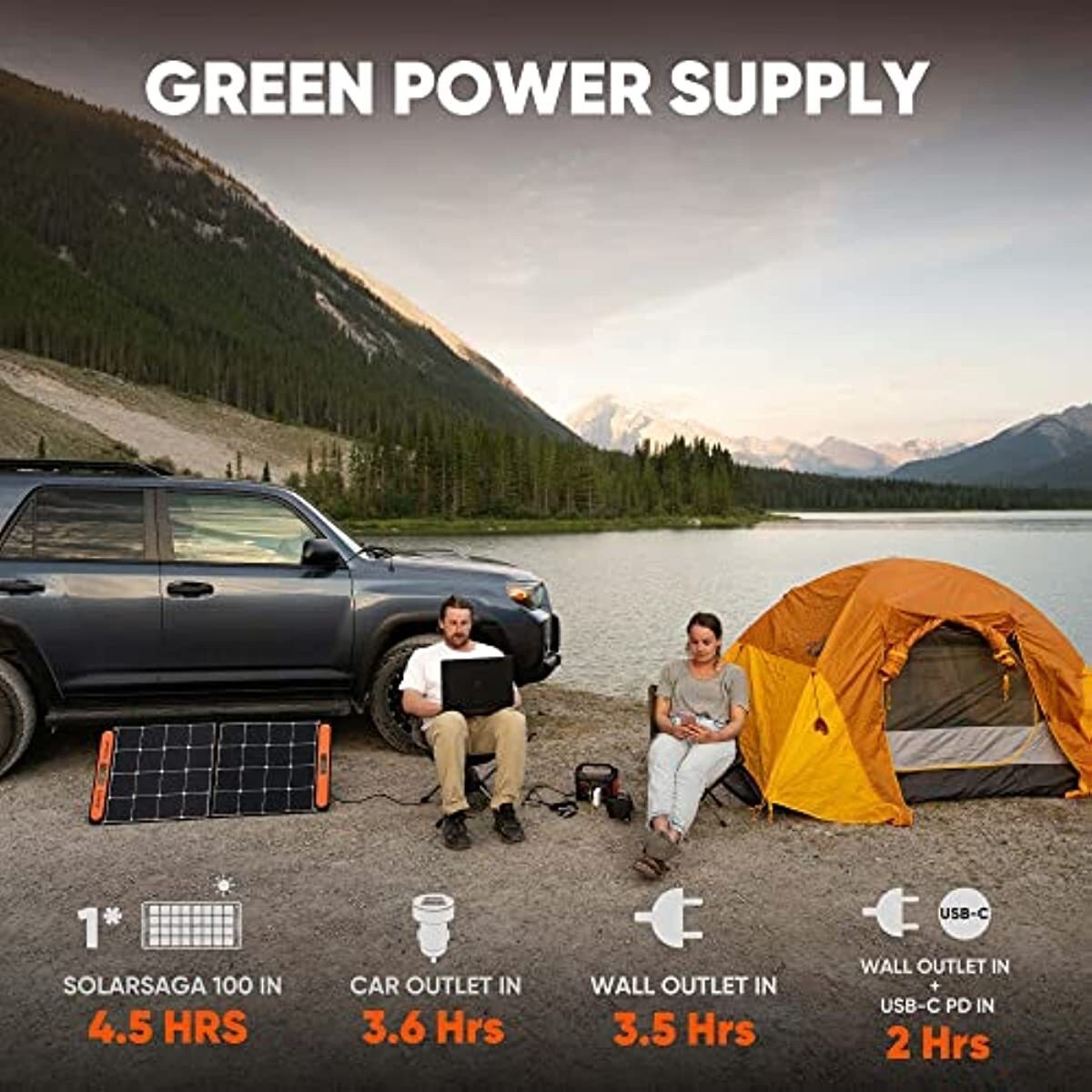 Portable Power Station Explorer 300W Pure Sine Wave AC Outlet Solar Generator US