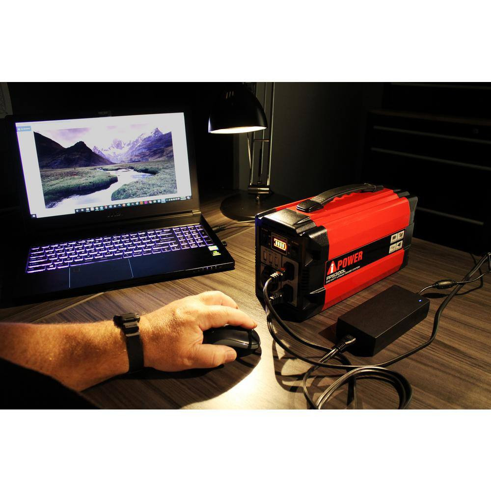 300-Watt Lithium-Ion Manual Start Battery Powered Inverter Generator