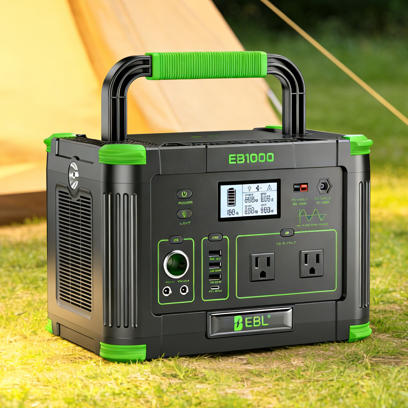 1000W Portable Power Station 999Wh Solar Generator Backup Battery Power