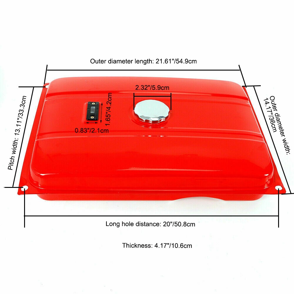 15 L/4 Gal Universal Fuel Gas Tank Generator Petcock Filter Gauge Cap for EC2500