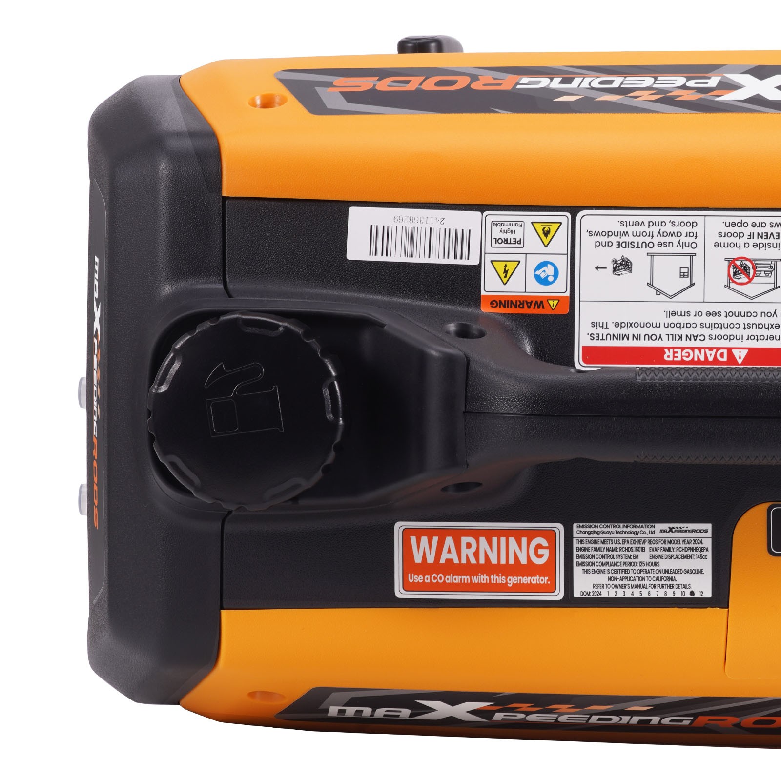 3.8KW Gasoline Portable Inverter Generator Quiet 58 dB Home Backup Emergency