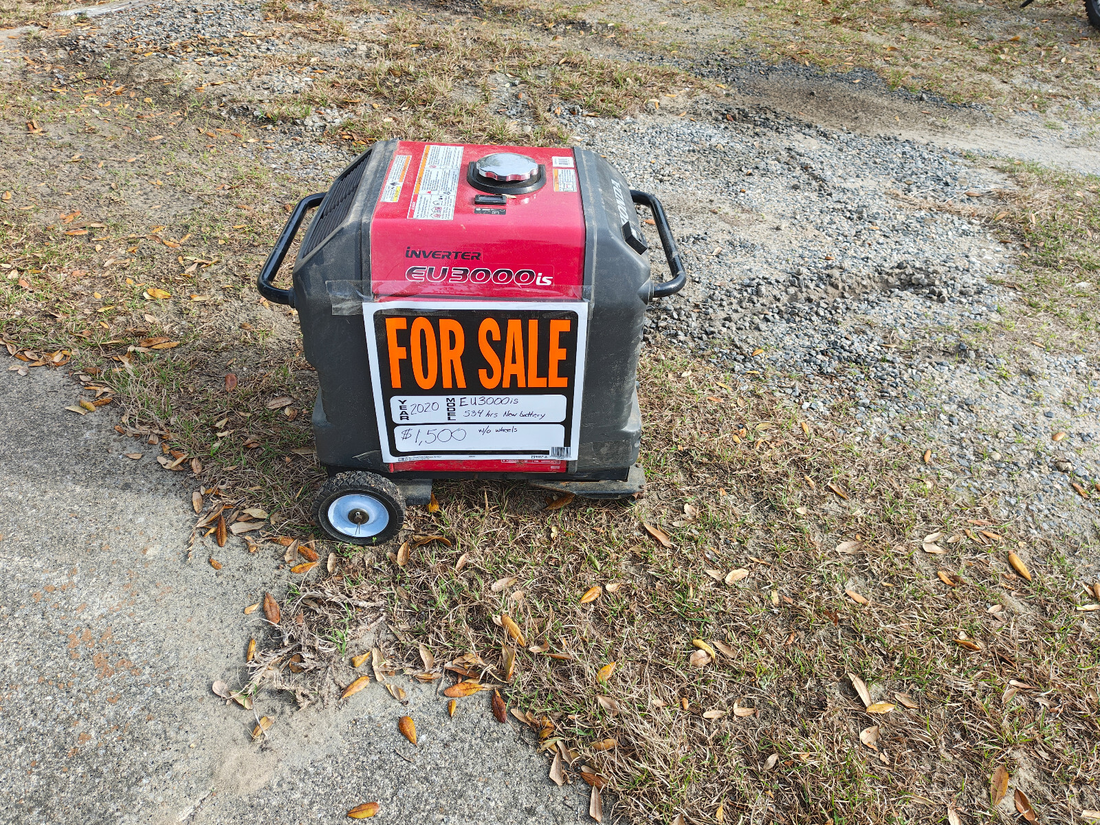Honda EU3000iS 3000W Inverter Gasoline Portable Generator